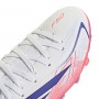 Adidas F50 Hyperfast Club Mid FG/MG J - Branco/Roxo/Rosa